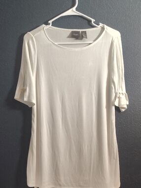 Casual Comfortable Chic travelers Emblished Sleeve profession Cream Stretchy Top